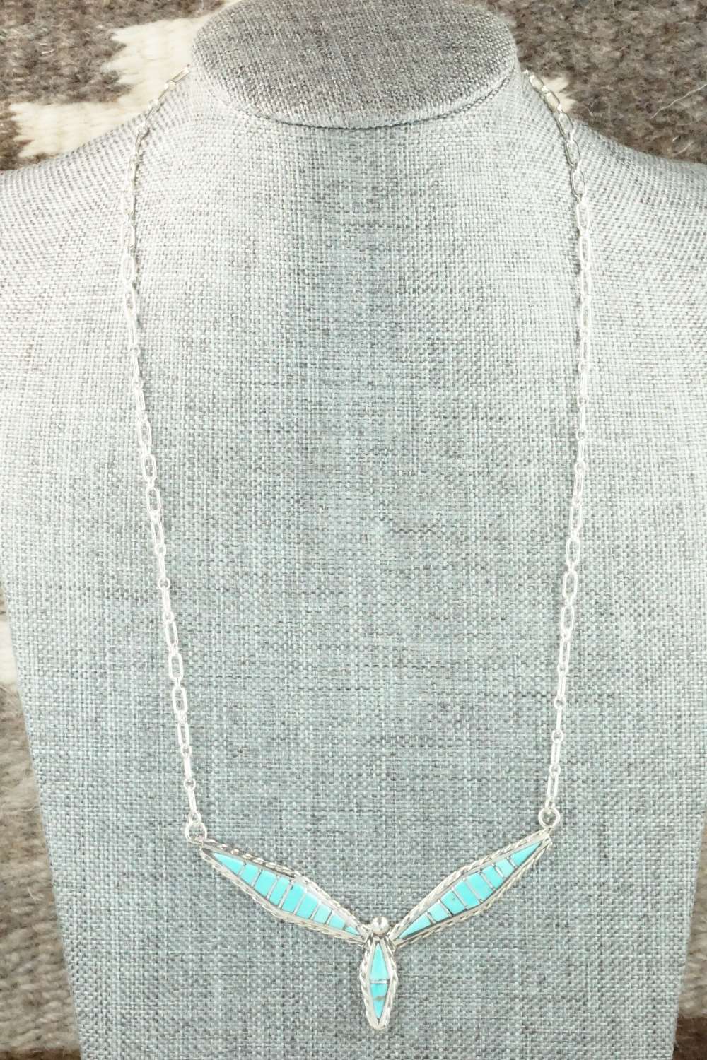 Turquoise & Sterling Silver Necklace - Malcom Chavez
