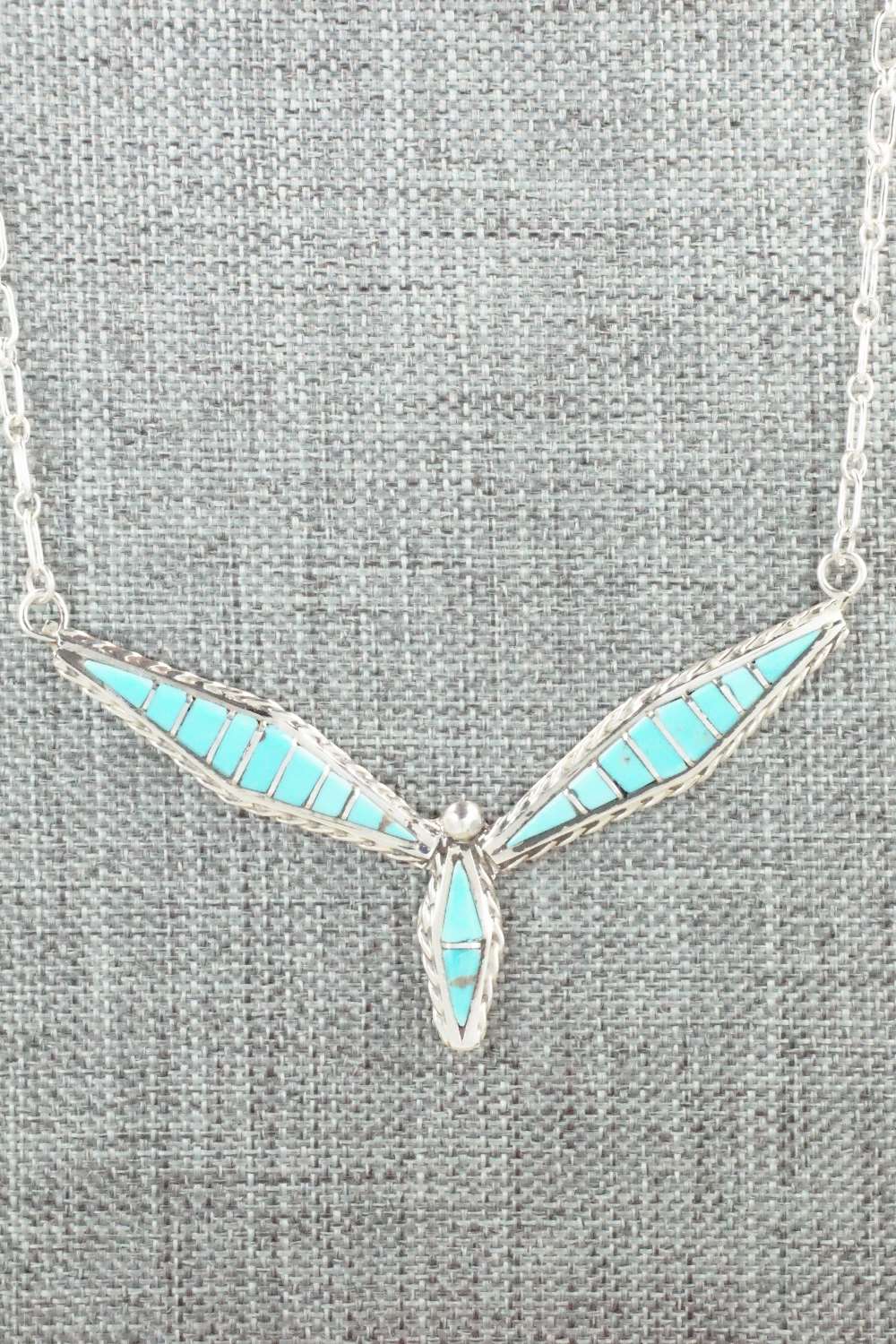 Turquoise & Sterling Silver Necklace - Malcom Chavez