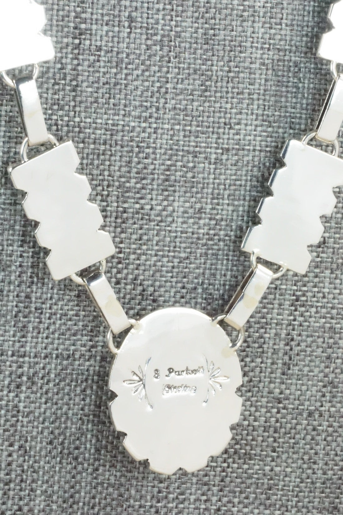 Spiny Oyster, Turquoise & Sterling Silver Necklace Set - Sandra Parkett