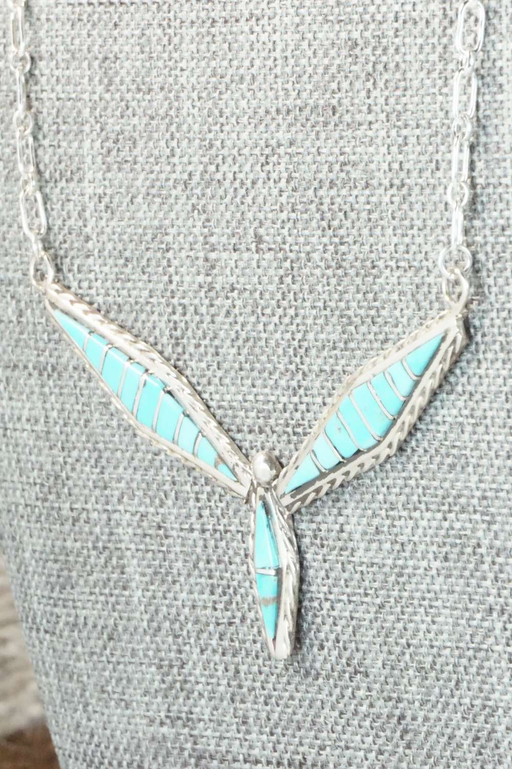 Turquoise & Sterling Silver Necklace - Malcom Chavez