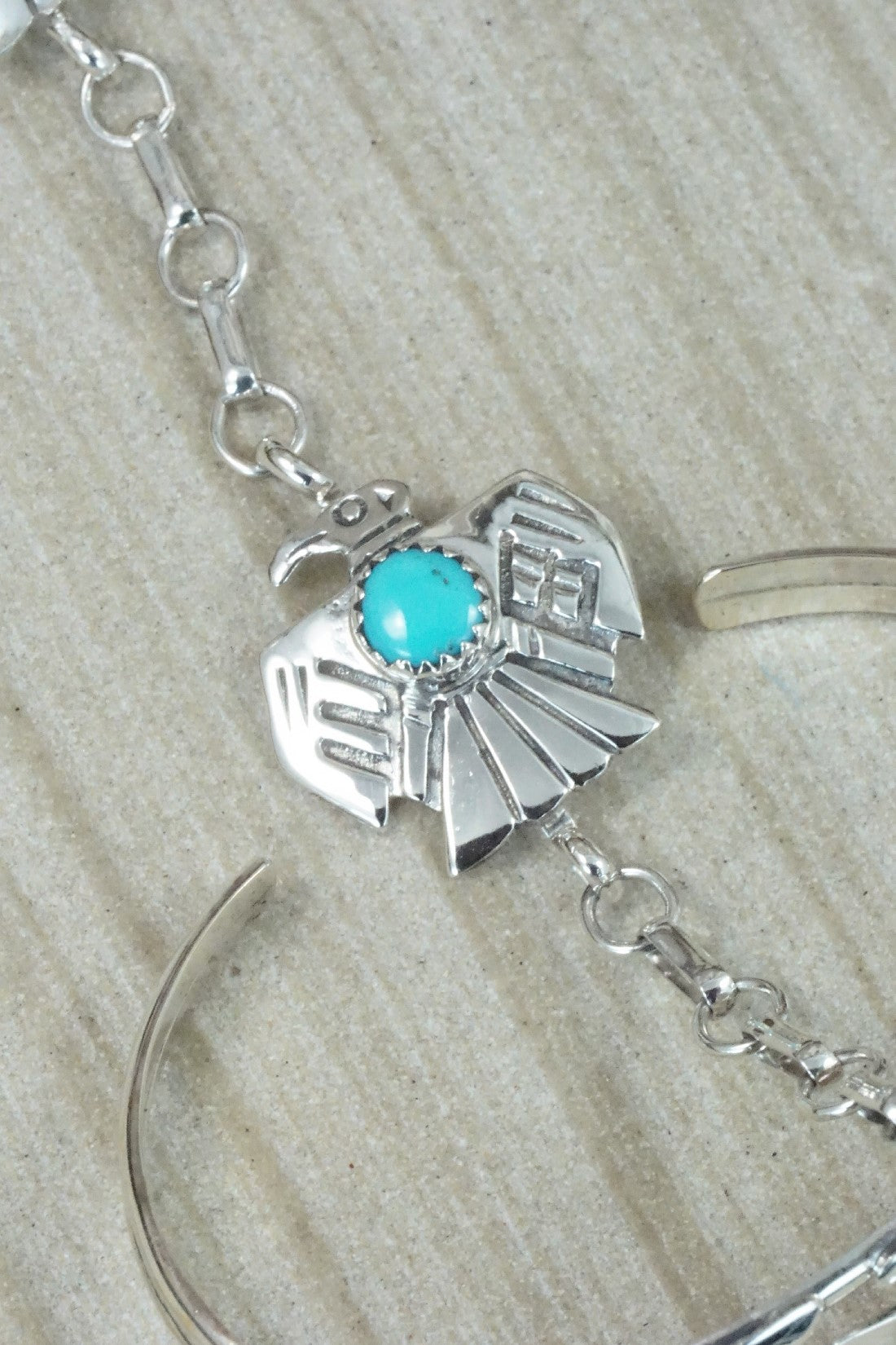 Turquoise & Sterling Silver Princess Bracelet & Ring - Annie Spencer