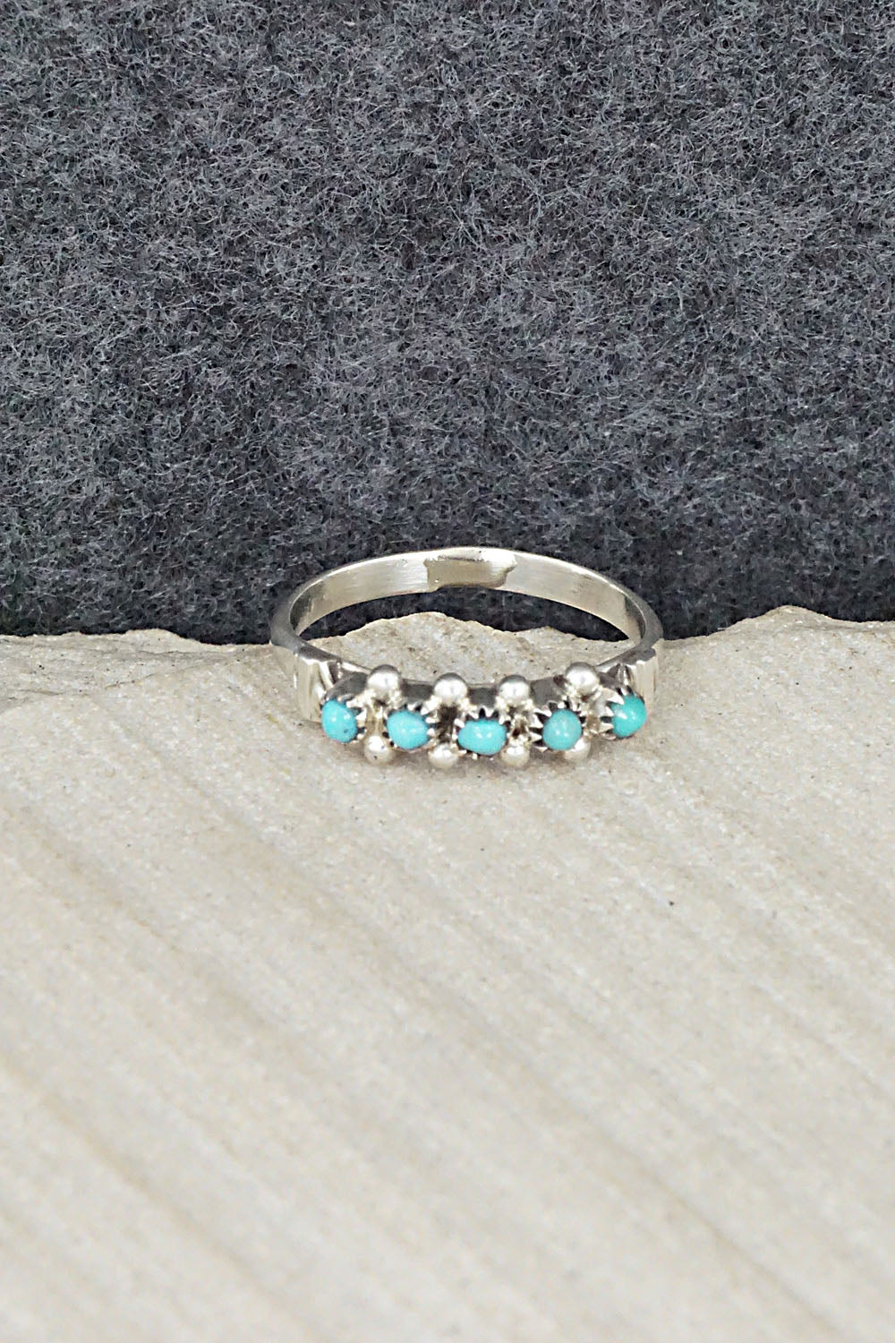 Turquoise & Sterling Silver Ring - Stephen Haloo - Size 7.25