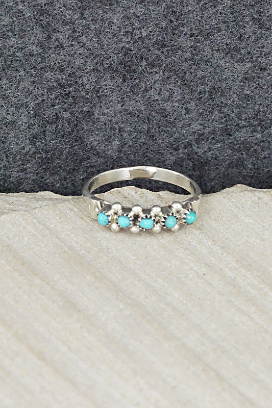 Turquoise & Sterling Silver Ring - Stephen Haloo - Size 7.25