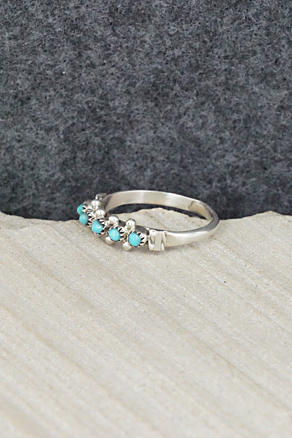 Turquoise & Sterling Silver Ring - Stephen Haloo - Size 7.25