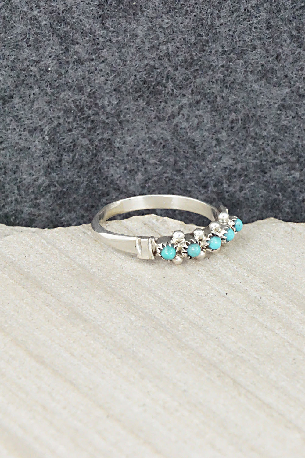 Turquoise & Sterling Silver Ring - Stephen Haloo - Size 7.25