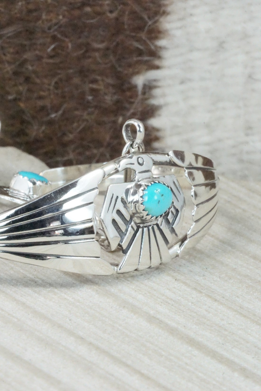 Turquoise & Sterling Silver Princess Bracelet & Ring - Annie Spencer