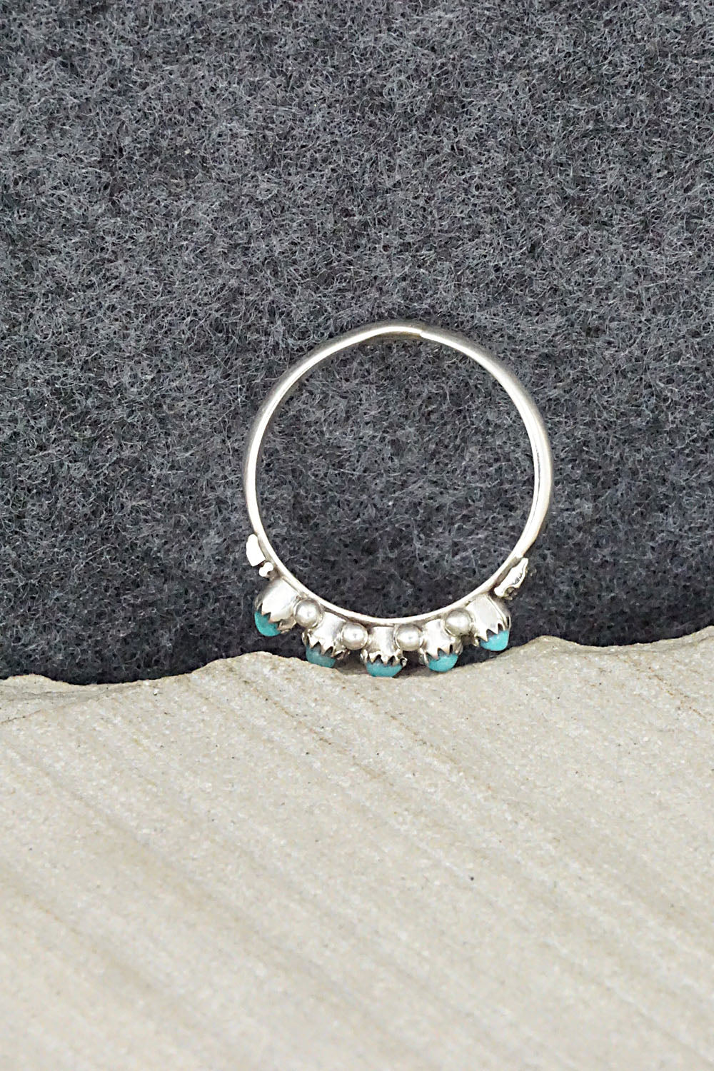 Turquoise & Sterling Silver Ring - Stephen Haloo - Size 7.25