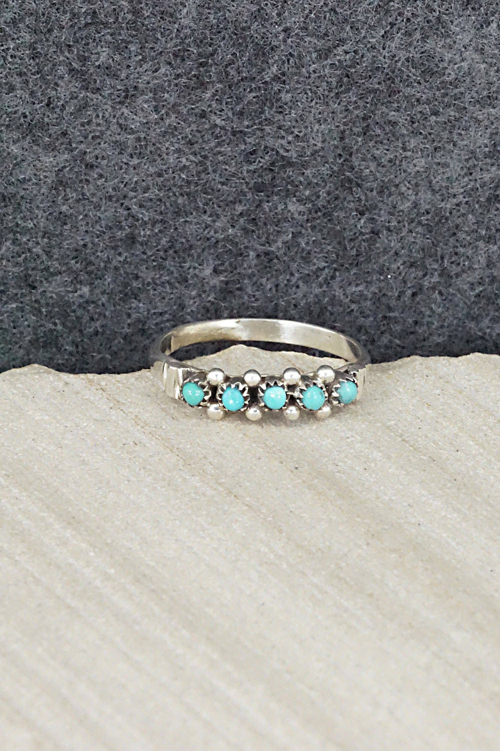 Turquoise & Sterling Silver Ring - Stephen Haloo - Size 8.25