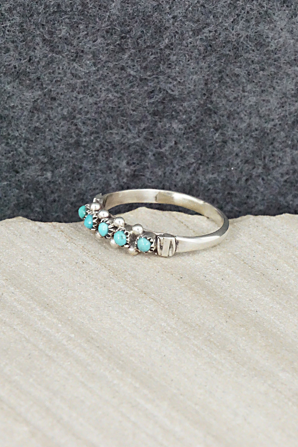 Turquoise & Sterling Silver Ring - Stephen Haloo - Size 8.25