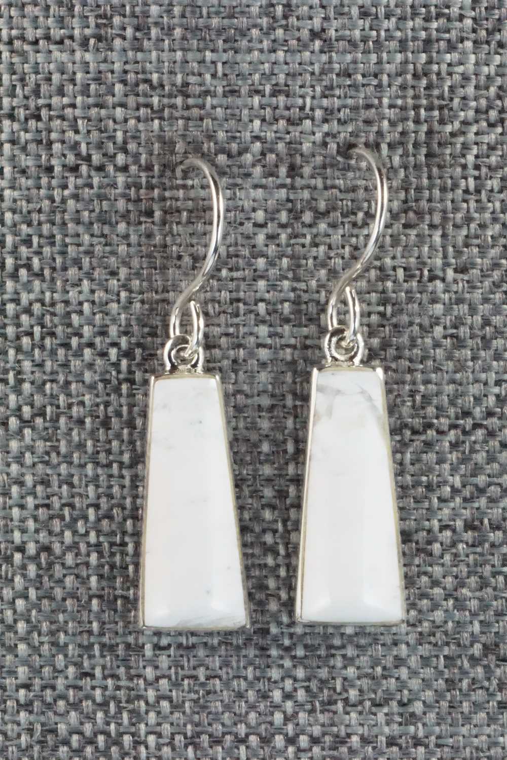 White Buffalo & Sterling Silver Earrings - Cathy Webster