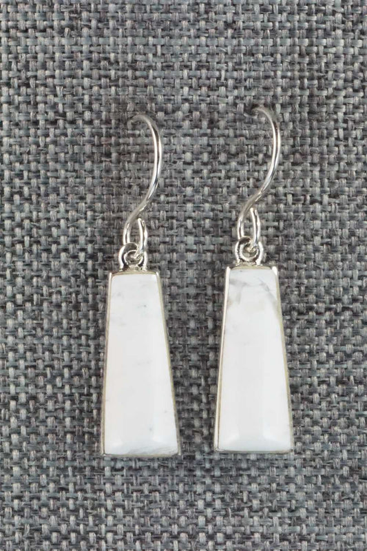 White Buffalo & Sterling Silver Earrings - Cathy Webster