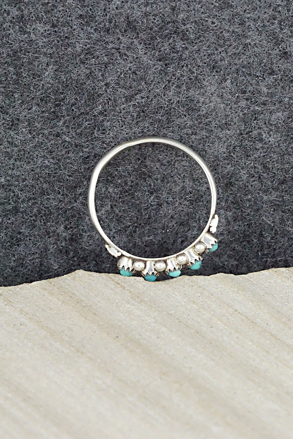 Turquoise & Sterling Silver Ring - Stephen Haloo - Size 8.25