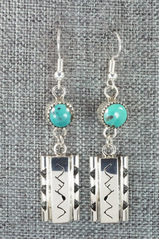 Turquoise & Sterling Silver Earrings - Sandra Parkett