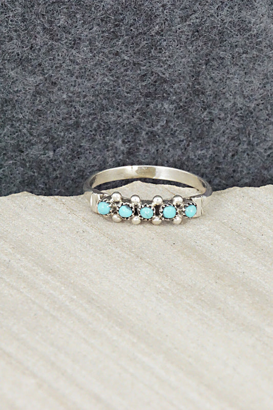 Turquoise & Sterling Silver Ring - Stephen Haloo - Size 9.25