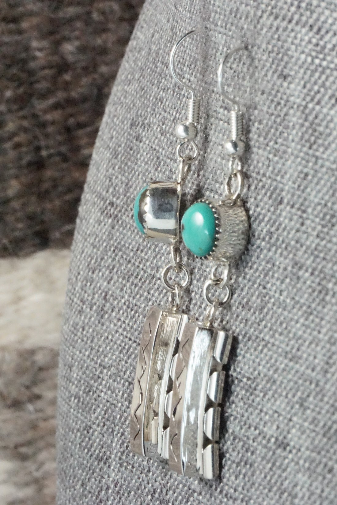 Turquoise & Sterling Silver Earrings - Sandra Parkett