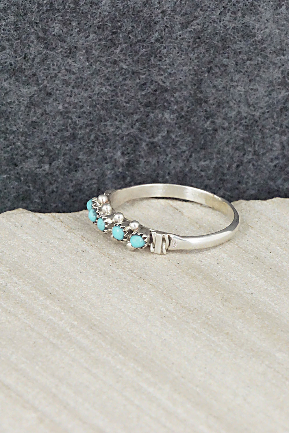 Turquoise & Sterling Silver Ring - Stephen Haloo - Size 9.25