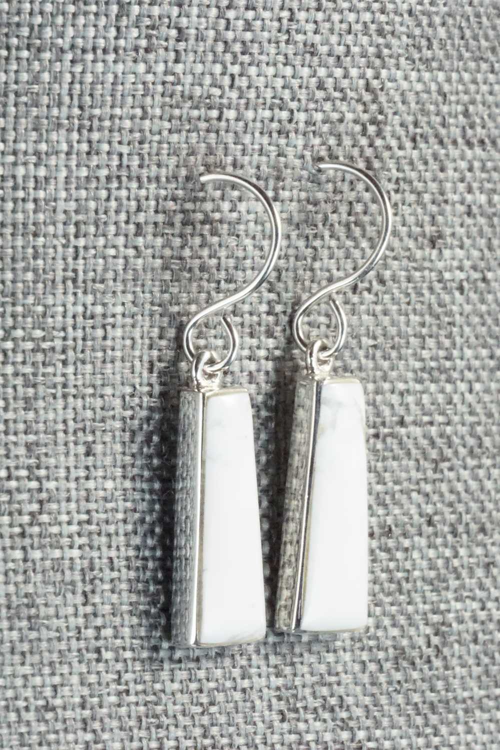 White Buffalo & Sterling Silver Earrings - Cathy Webster