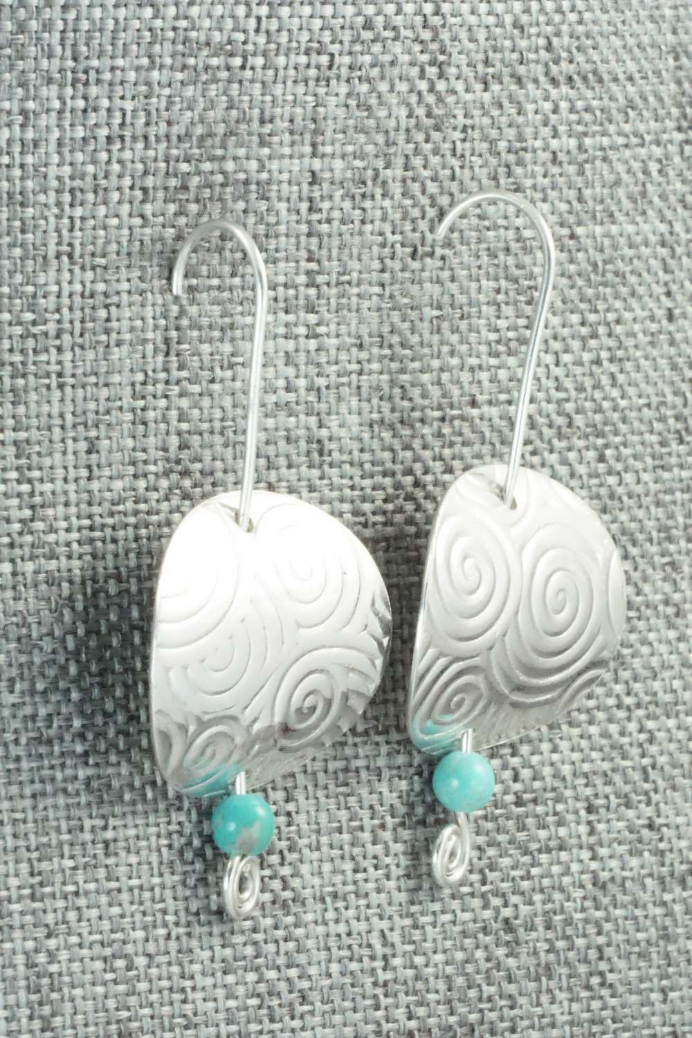 Turquoise & Sterling Silver Earrings - Carlton Jamon
