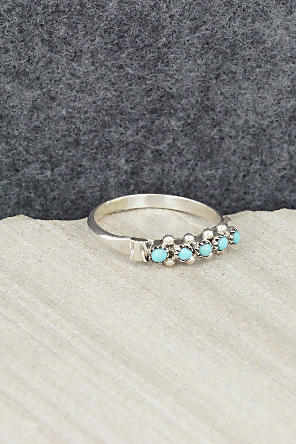 Turquoise & Sterling Silver Ring - Stephen Haloo - Size 9.25