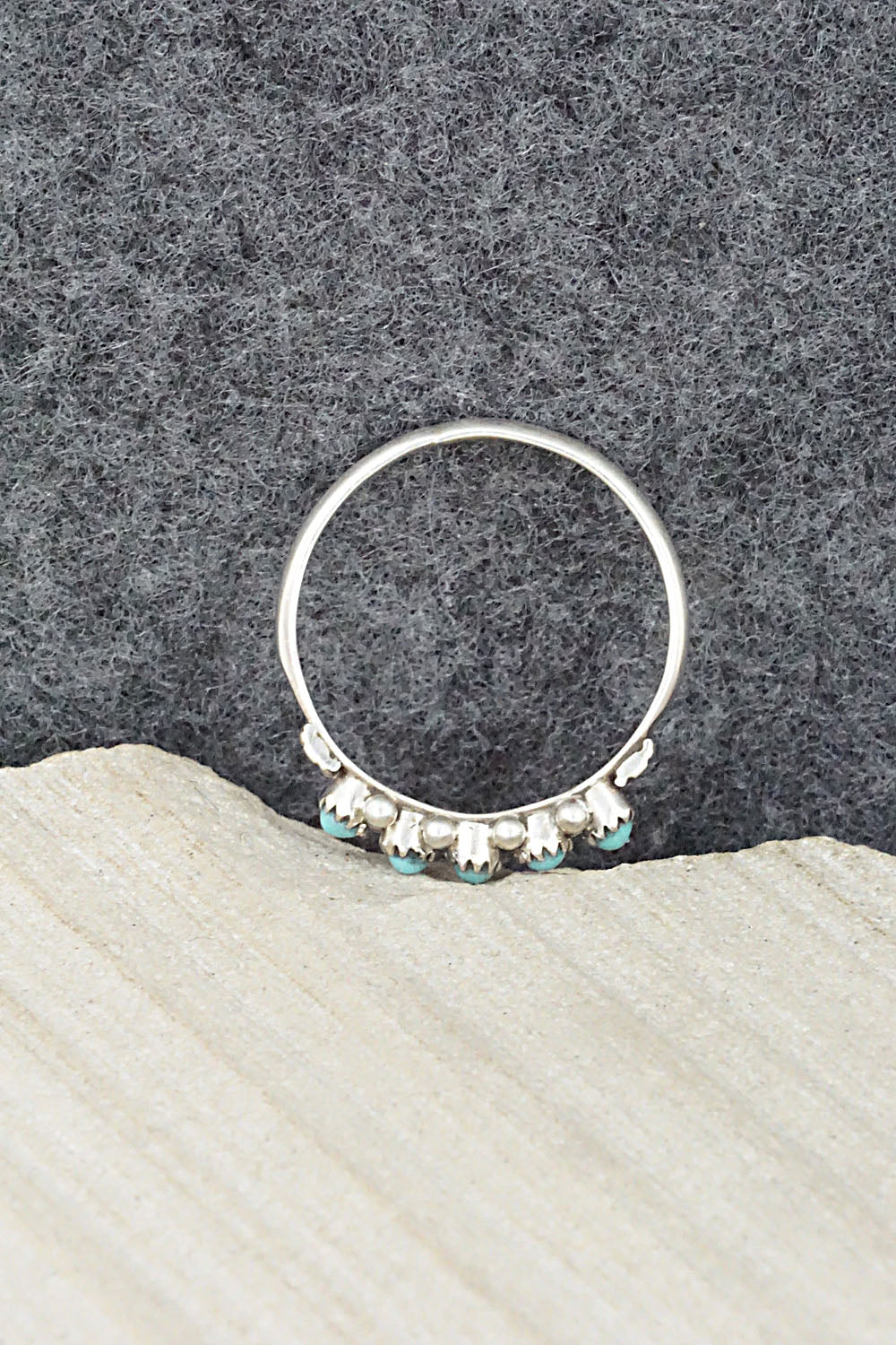 Turquoise & Sterling Silver Ring - Stephen Haloo - Size 9.25