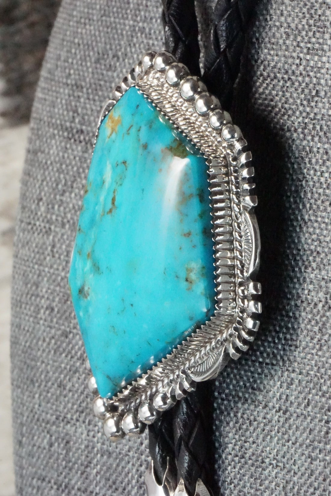 Turquoise & Sterling Silver Bolo Tie - Loren Thomas Begay