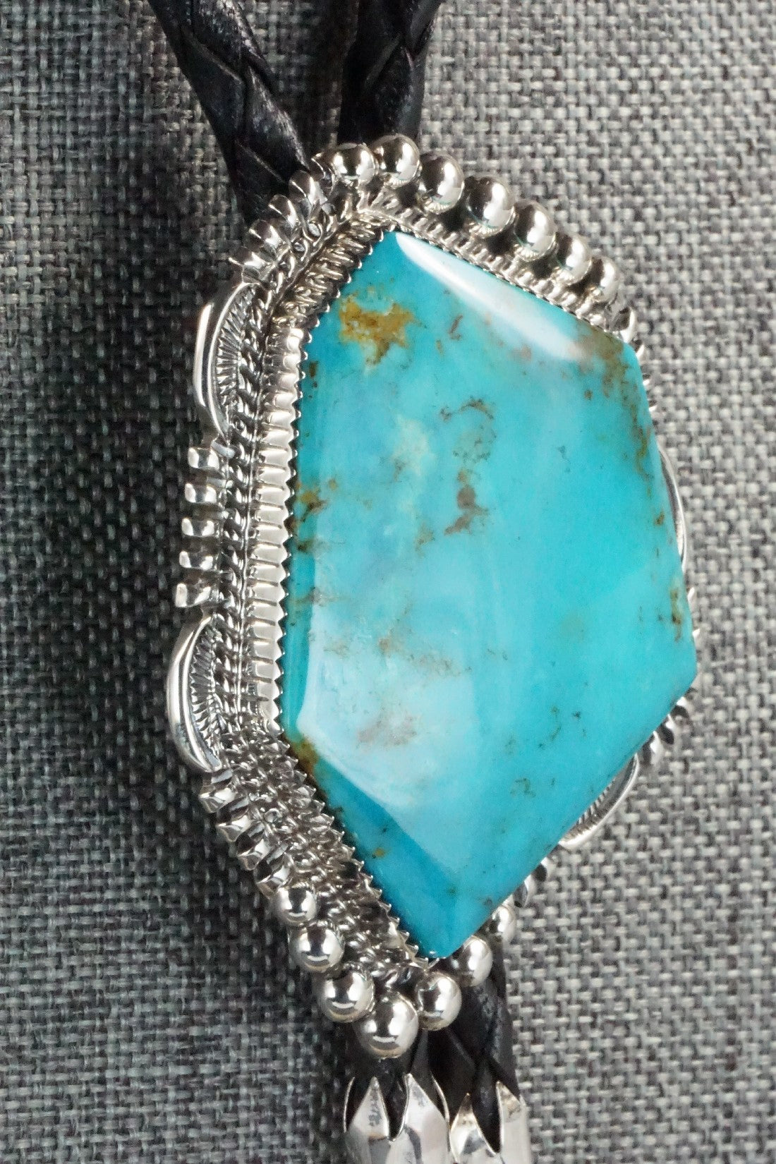 Turquoise & Sterling Silver Bolo Tie - Loren Thomas Begay