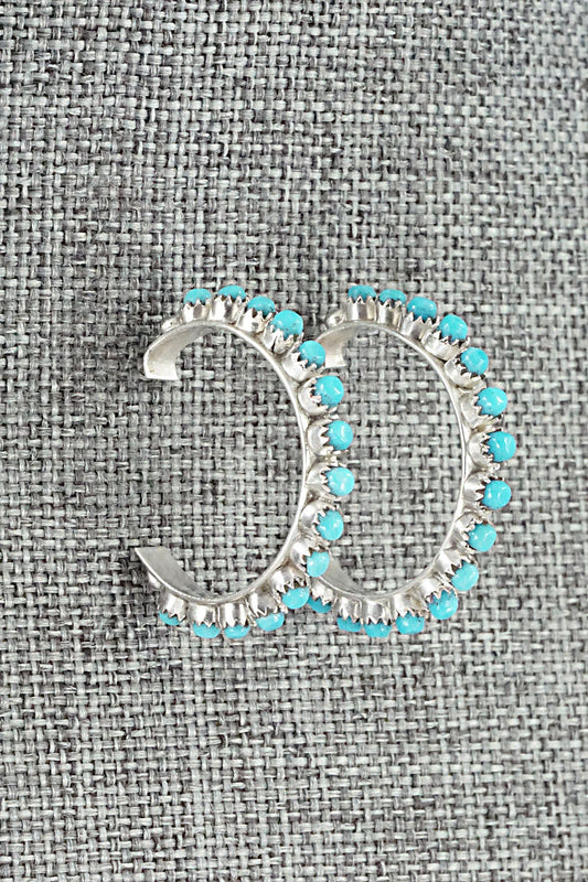 Turquoise & Sterling Silver Earrings - April Haloo