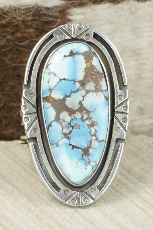 Turquoise & Sterling Silver Ring - Cooper Willie - Size 11.75