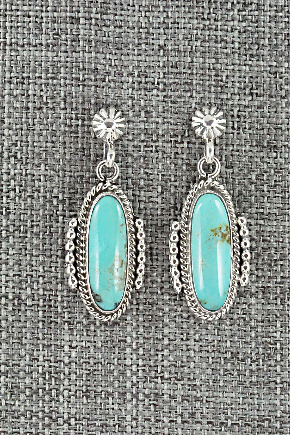 Turquoise & Sterling Silver Earrings - Verley Betone