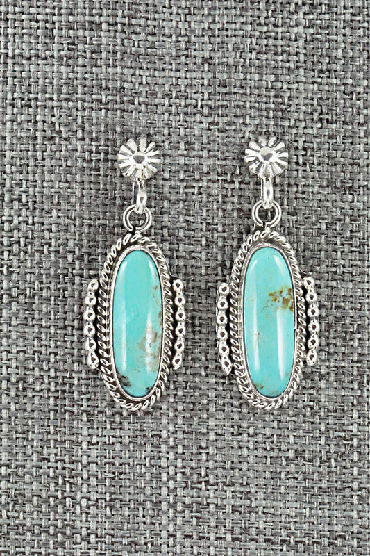 Turquoise & Sterling Silver Earrings - Verley Betone
