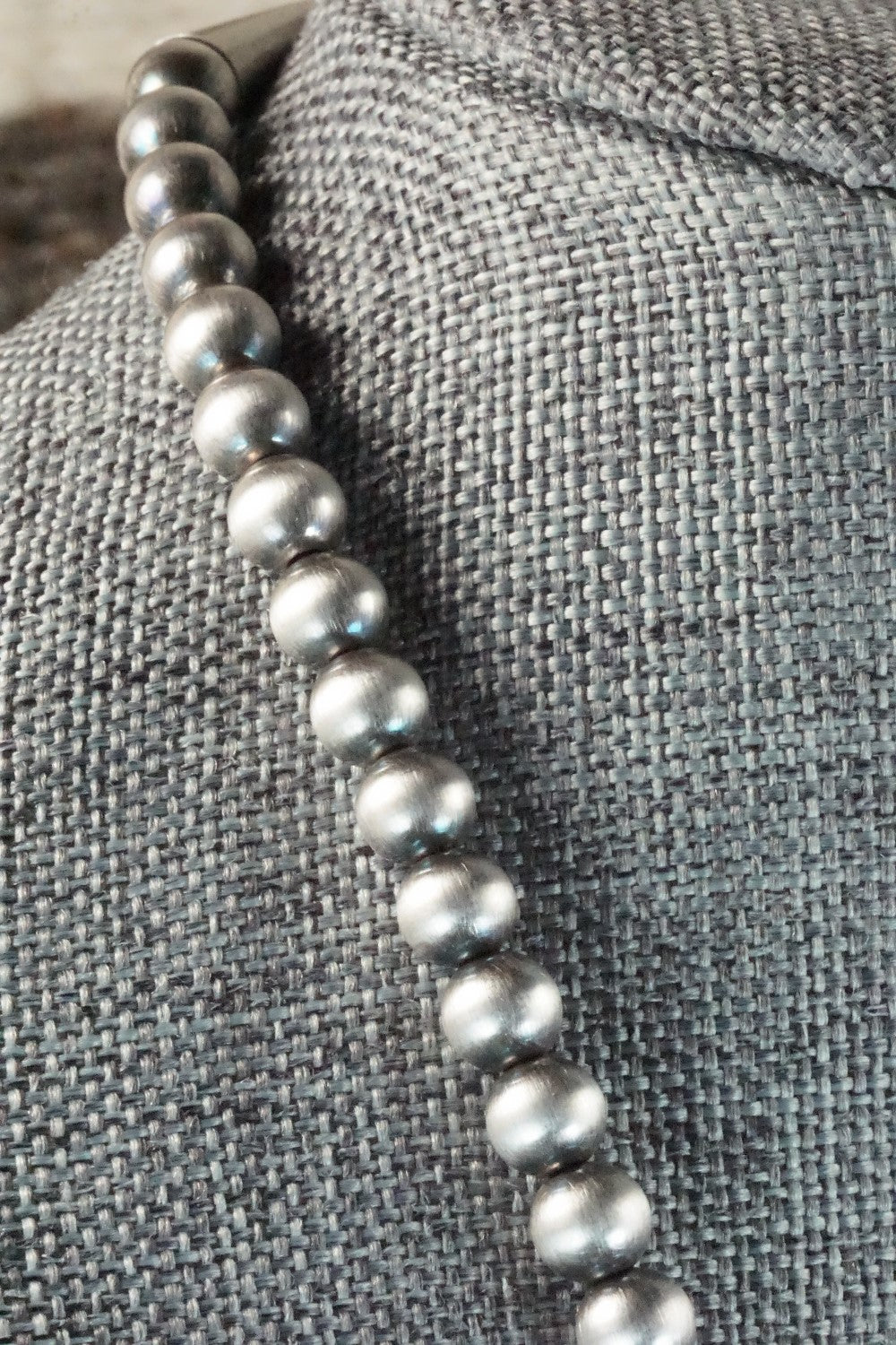 Turquoise & Sterling Silver Pearl Necklace - Janet Johnson
