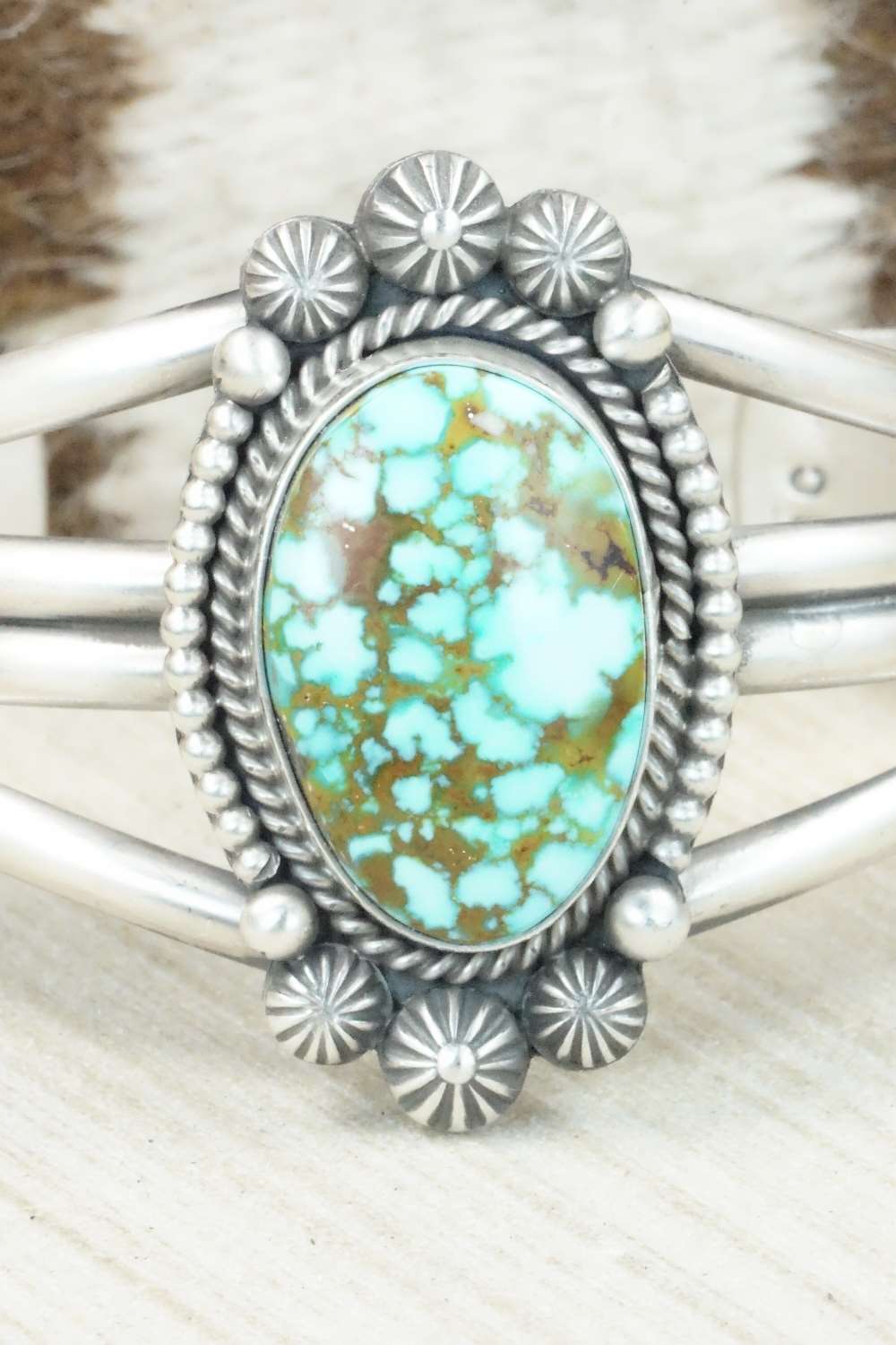 Turquoise & Sterling Silver Bracelet - Michael Calladitto