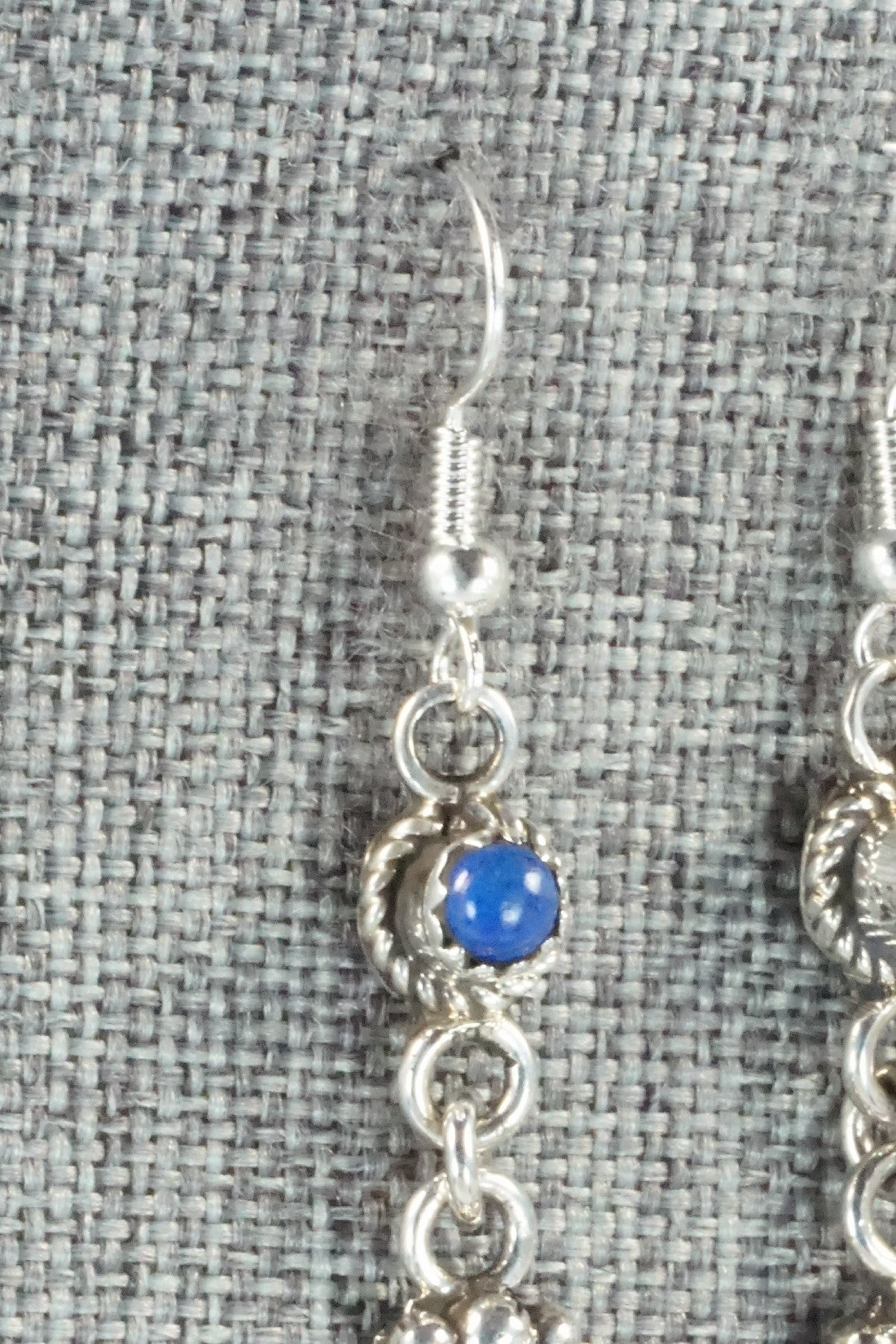 Turquoise, Lapis & Sterling Silver Earrings - Sandra Parkett