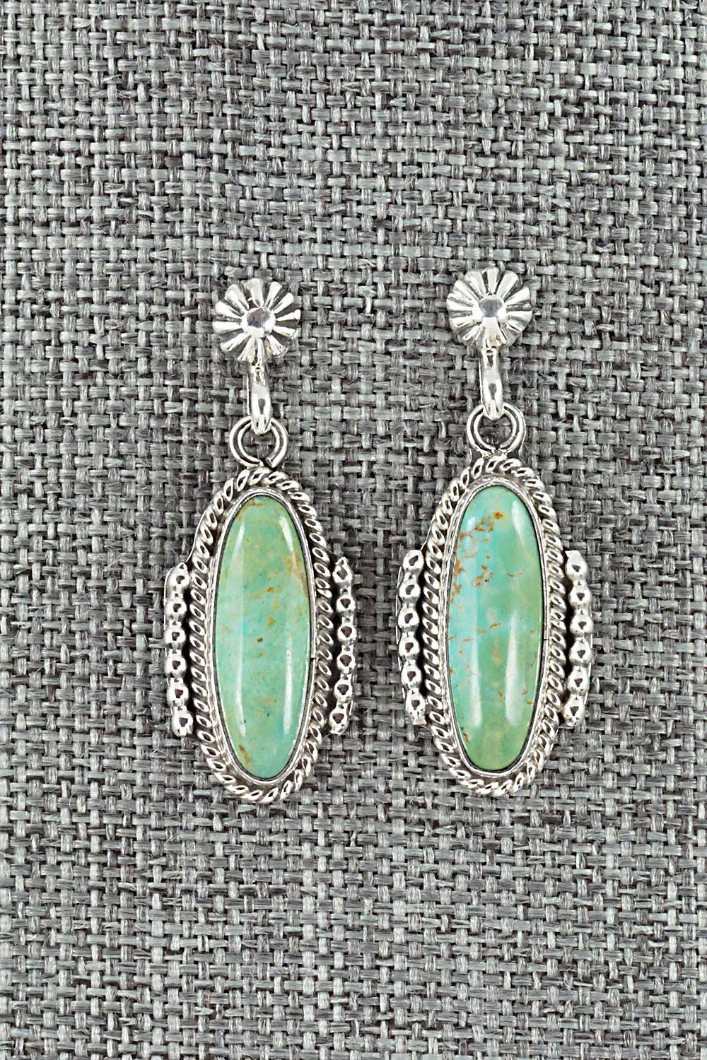 Turquoise & Sterling Silver Earrings - Verley Betone