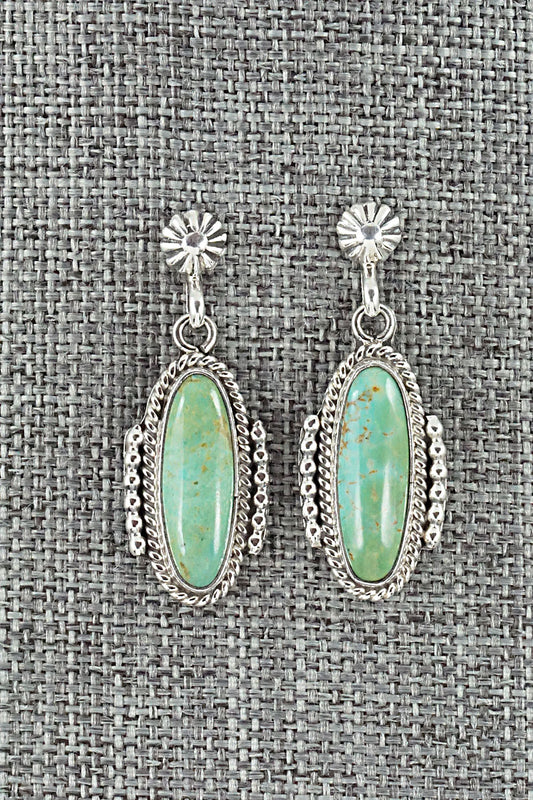 Turquoise & Sterling Silver Earrings - Verley Betone