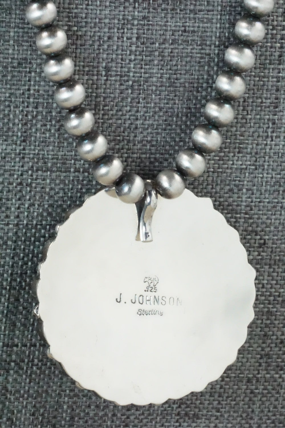 Turquoise & Sterling Silver Pearl Necklace - Janet Johnson