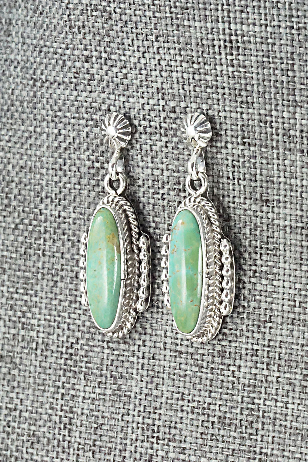 Turquoise & Sterling Silver Earrings - Verley Betone