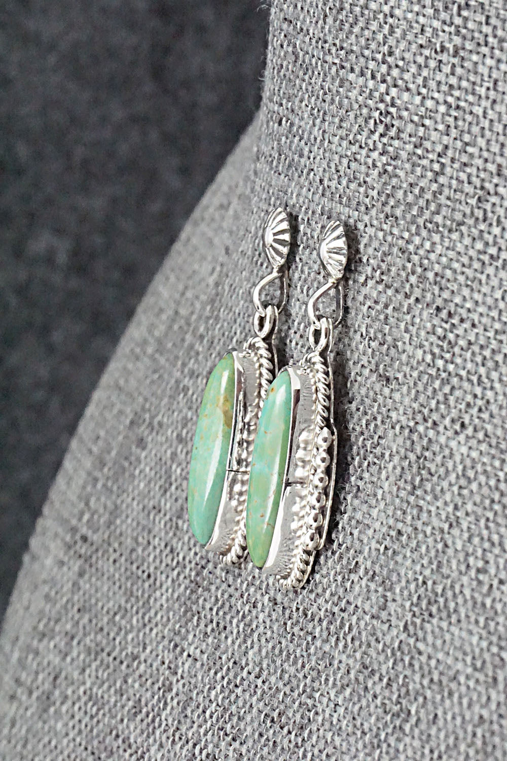 Turquoise & Sterling Silver Earrings - Verley Betone
