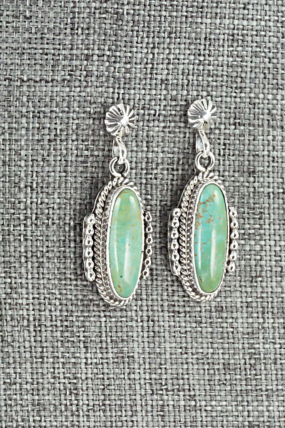 Turquoise & Sterling Silver Earrings - Verley Betone