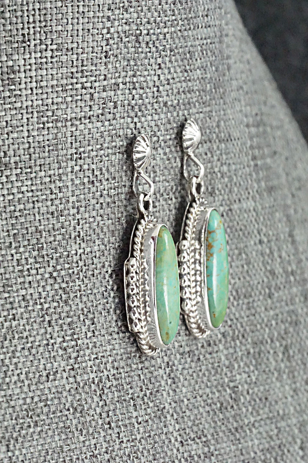 Turquoise & Sterling Silver Earrings - Verley Betone