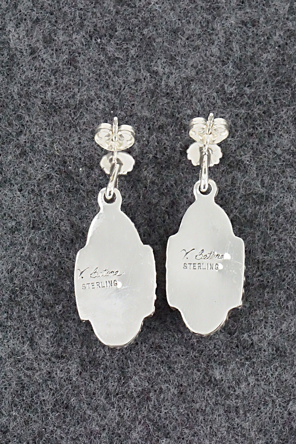Turquoise & Sterling Silver Earrings - Verley Betone
