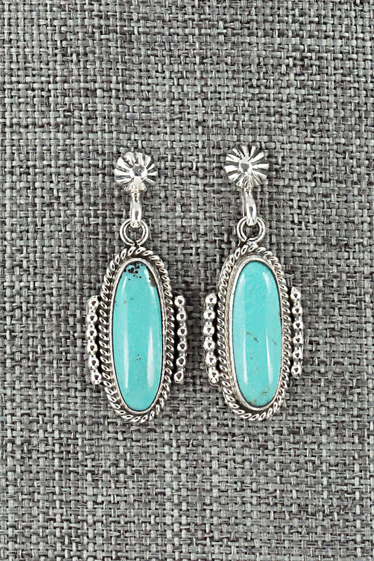 Turquoise & Sterling Silver Earrings - Verley Betone
