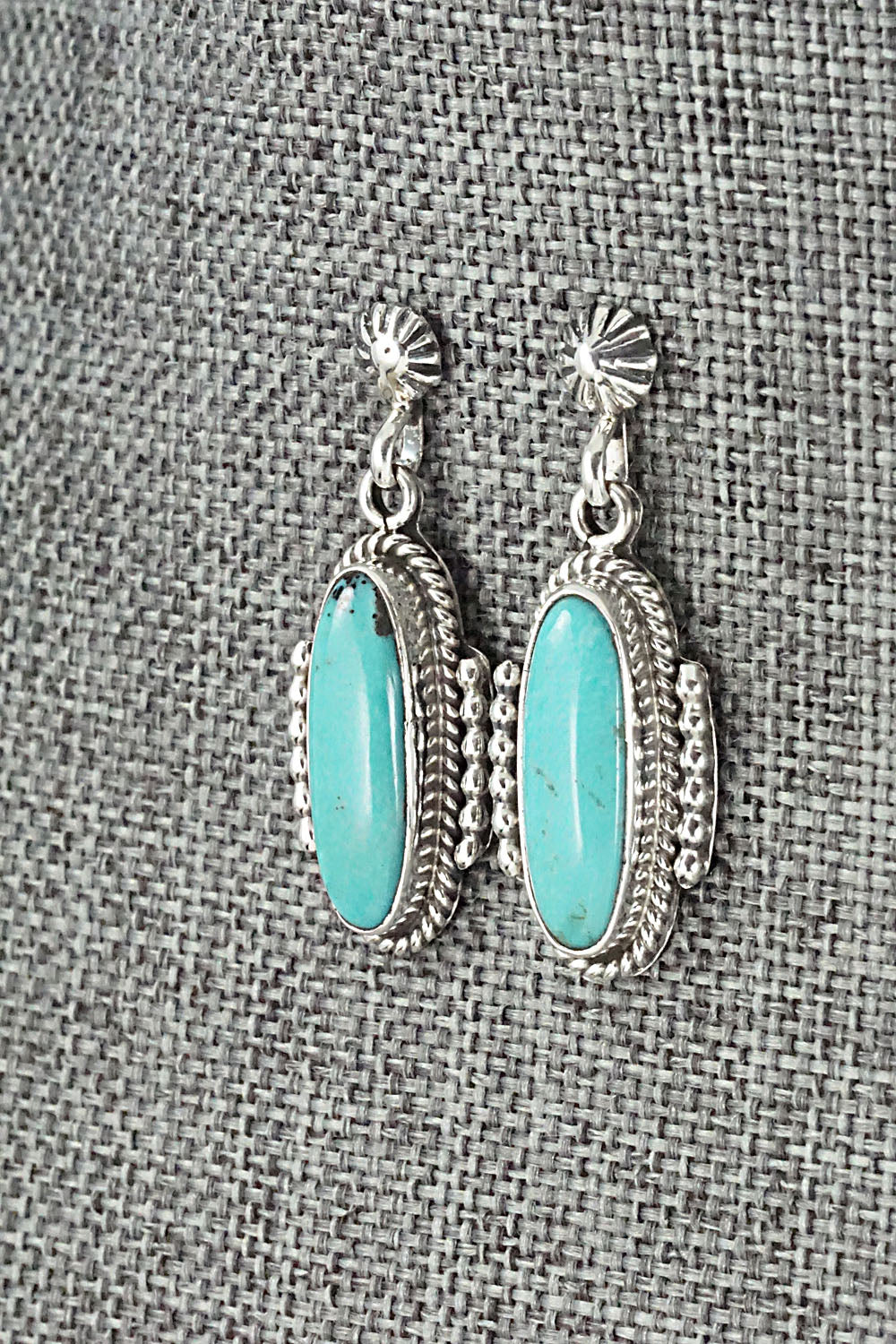 Turquoise & Sterling Silver Earrings - Verley Betone