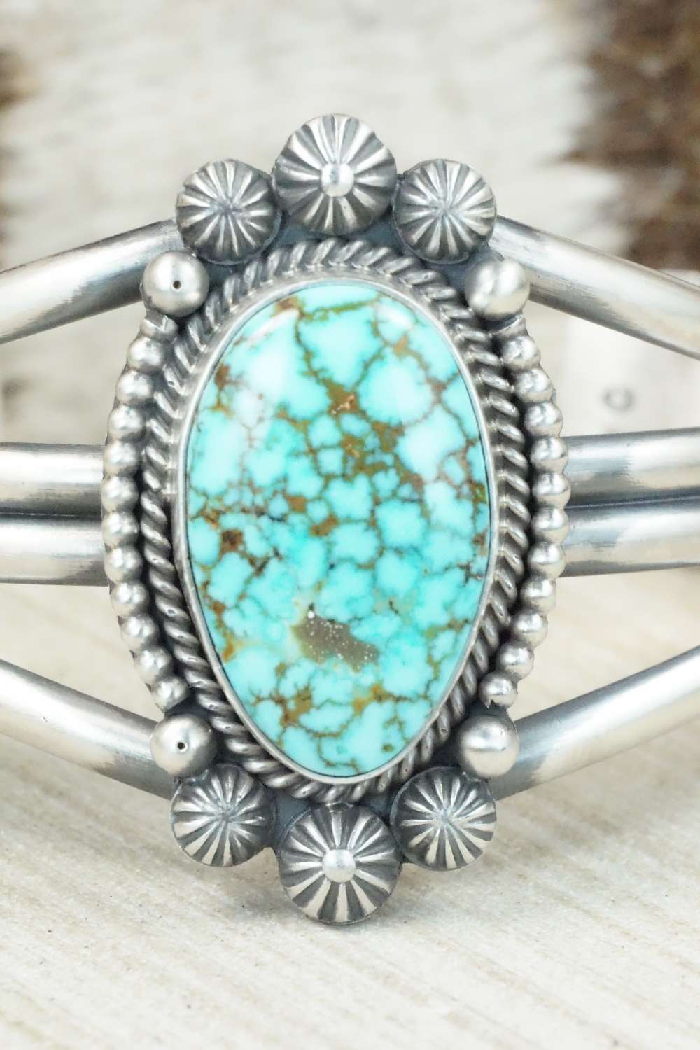 Turquoise & Sterling Silver Bracelet - Michael Calladitto