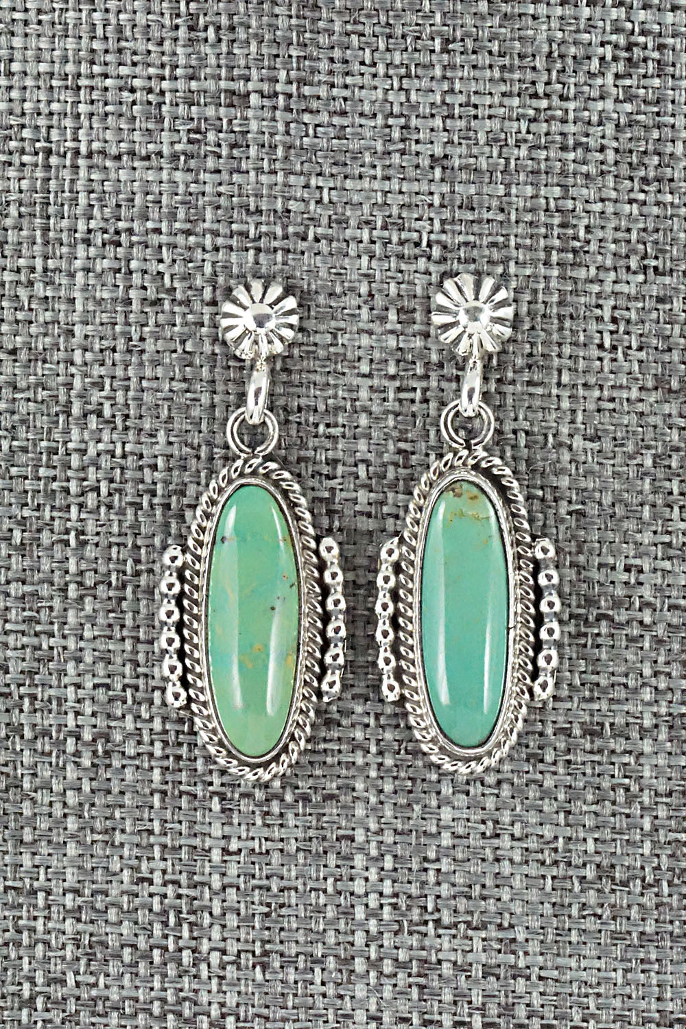 Turquoise & Sterling Silver Earrings - Verley Betone