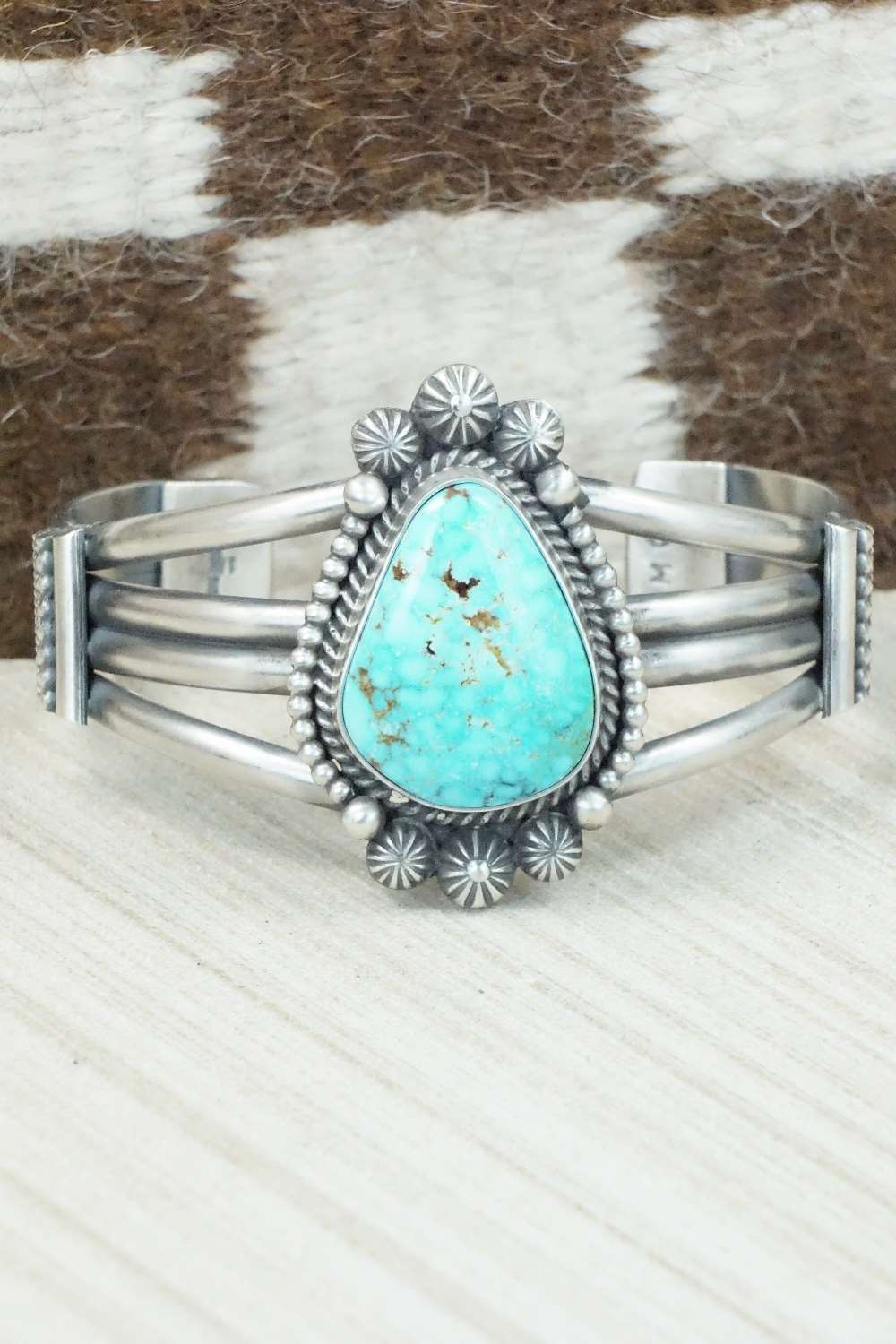 Turquoise & Sterling Silver Bracelet - Michael Calladitto