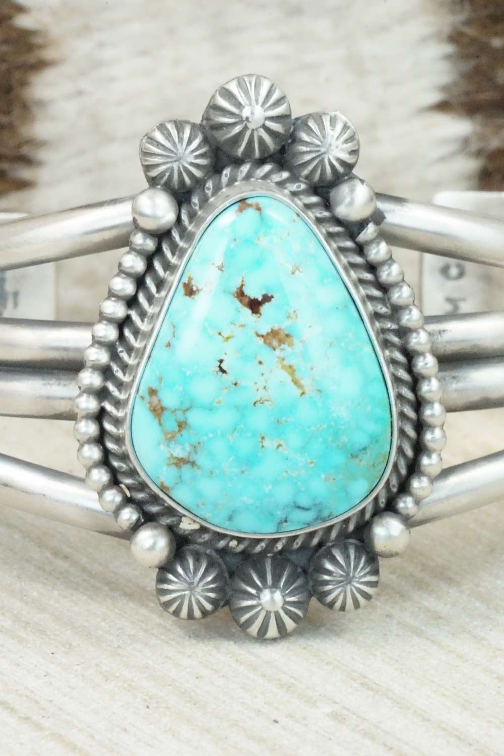 Turquoise & Sterling Silver Bracelet - Michael Calladitto