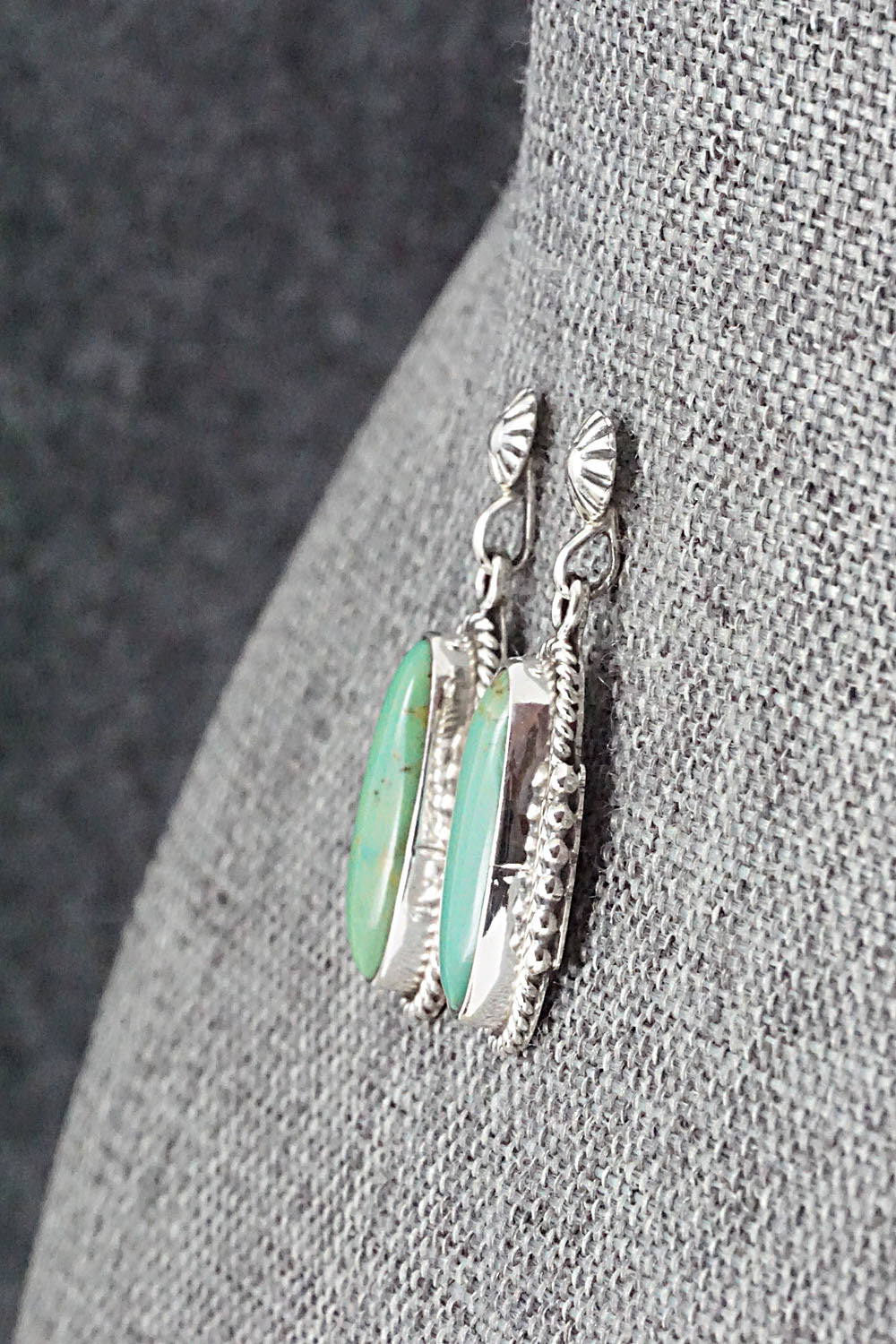 Turquoise & Sterling Silver Earrings - Verley Betone