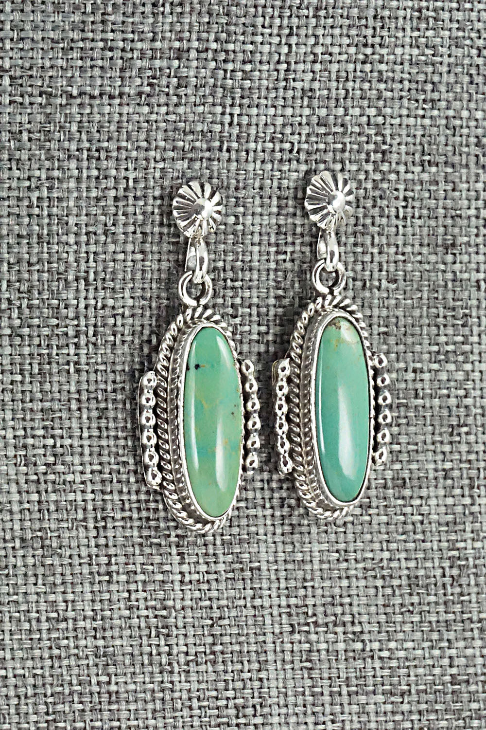 Turquoise & Sterling Silver Earrings - Verley Betone