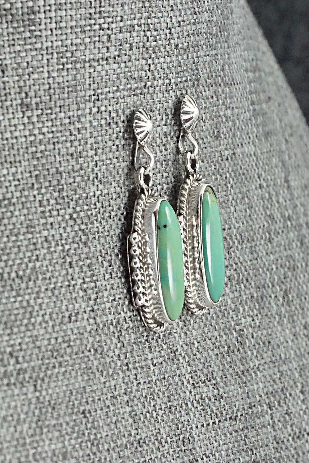 Turquoise & Sterling Silver Earrings - Verley Betone